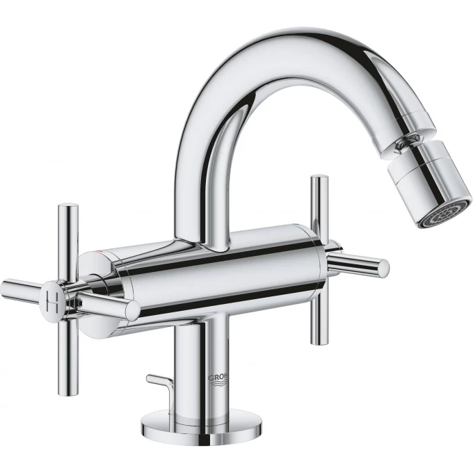 Смеситель GROHE ATRIO NEW двухвентильный биде на 1 отверстие, хром () 24027003 Смеситель GROHE ATRIO NEW двухвентильный биде на 1 отверстие, хром () 24027003