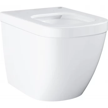 Унитаз напольный приставной безободковый GROHE EURO CERAMIC (без сиденья), альпин-белый