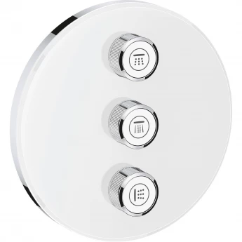 Внешняя часть вентиля GROHE GROHTHERM SMARTCONTROL на 3 выхода, белая луна